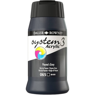 D&R System3 Acrylic 500 ml, Paynes grey