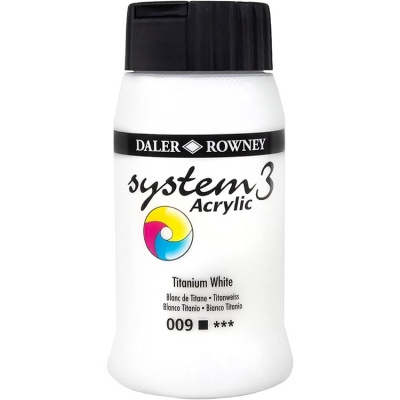 D&R System3 Acrylic 500 ml, Titanium white