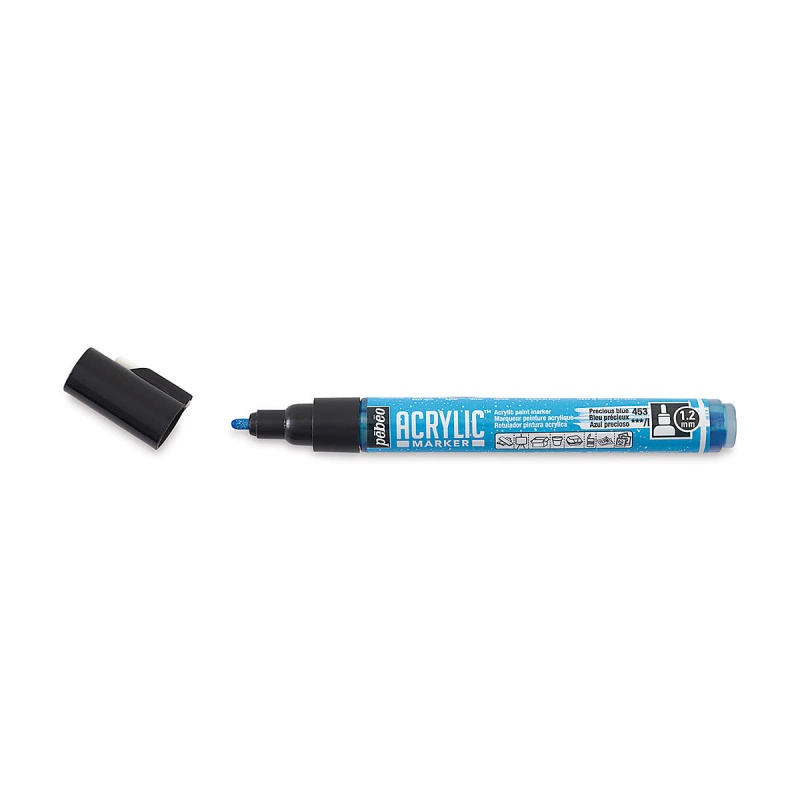 ACRYLIC MARKER 1,2 mm, 53 Glitter blue