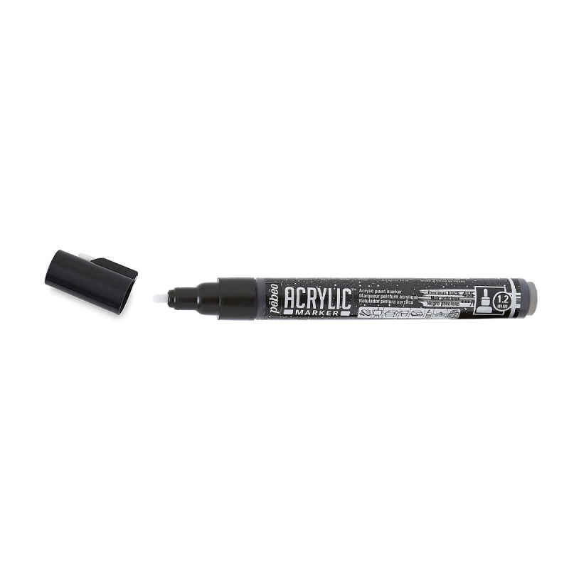 ACRYLIC MARKER 1,2 mm, 55 Glitter black