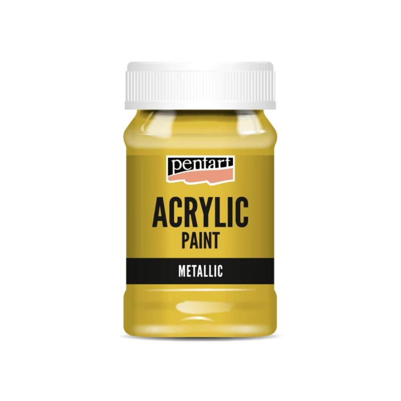 Akrylová farba 100 ml, metalická antická zlatá