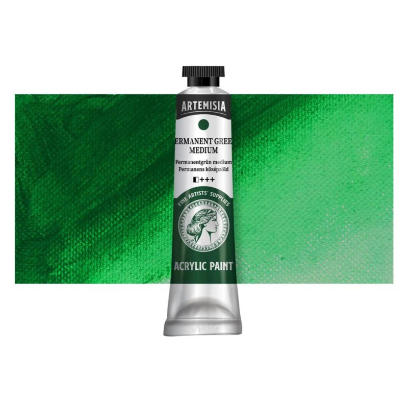 Akrylová farba Artemisia permanent green medium, 40 ml