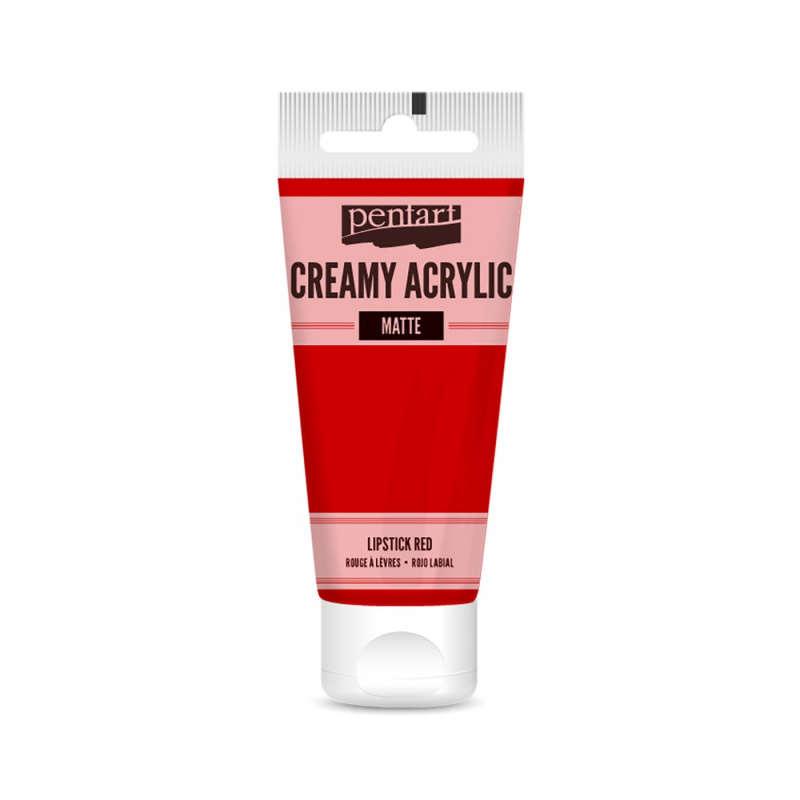 Akrylová farba krémová, matná, lipstic red, 60 ml