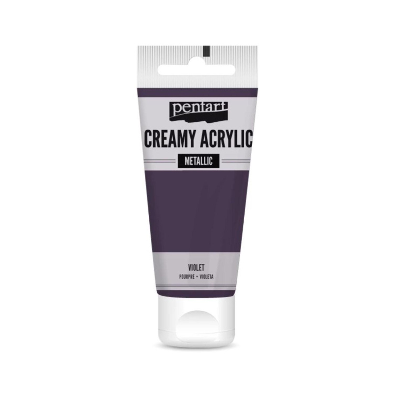 Akrylová farba krémová, metalická, fialová, 60 ml