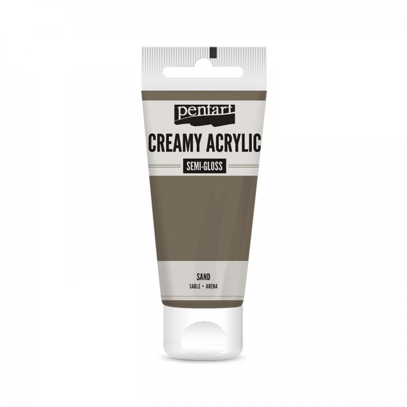 Akrylová farba krémová, pololesklá, piesok, 60 ml