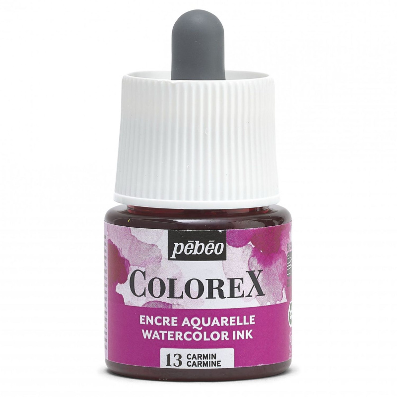 Akvarelový atrament COLOREX, carmine 45 ml