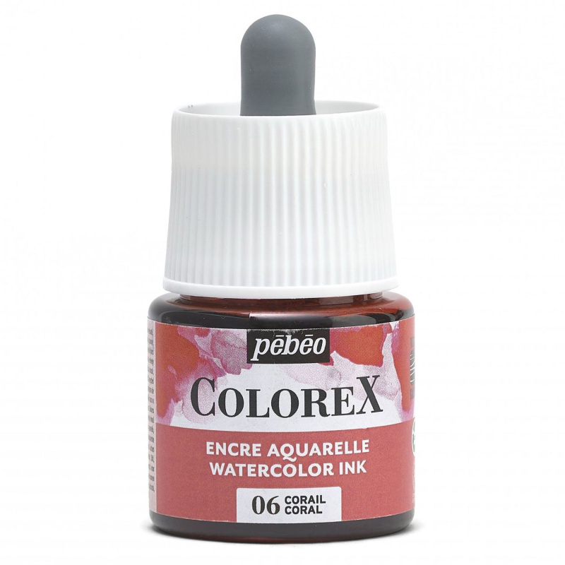 Akvarelový atrament COLOREX, coral 45 ml