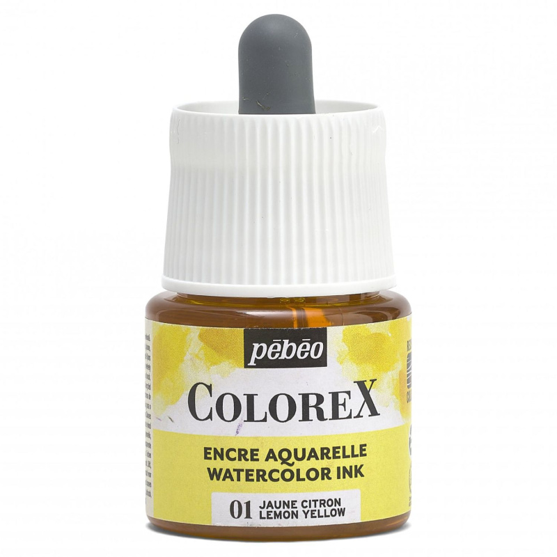 Akvarelový atrament COLOREX, lemon yellow 45 ml