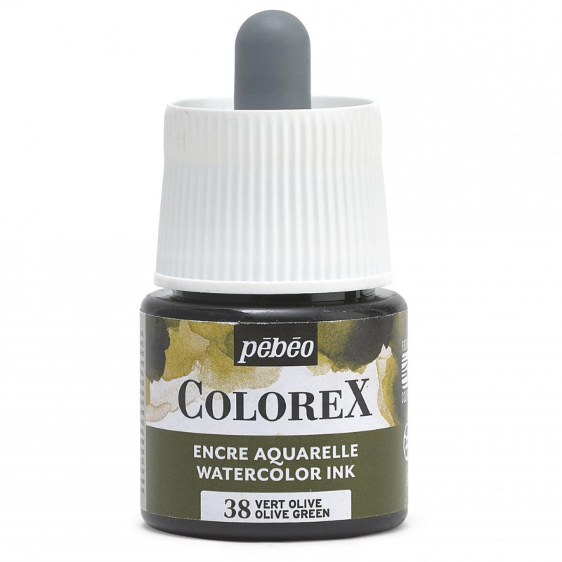 Akvarelový atrament COLOREX, olive green 45 ml