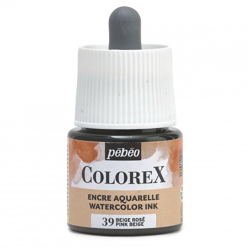 Akvarelový atrament COLOREX, pink beige 45 ml