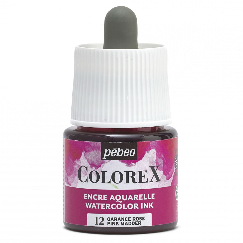 Akvarelový atrament COLOREX, pink madder 45 ml