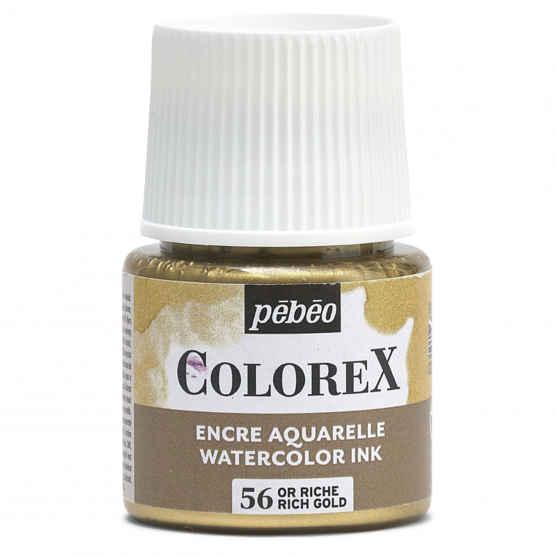 Akvarelový atrament COLOREX, rich gold 45 ml