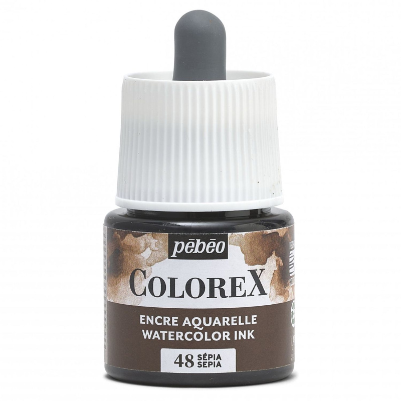 Akvarelový atrament COLOREX, sepia 45 ml