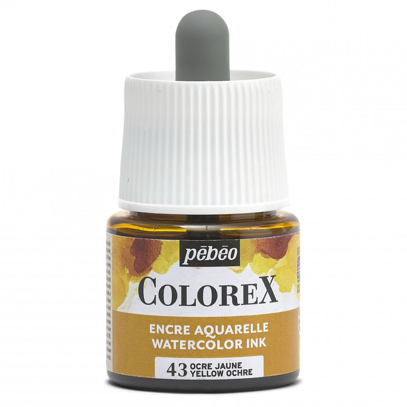 Akvarelový atrament COLOREX, yellow ochre 45 ml