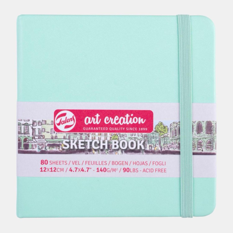 Art Book, Art Creation, blok na skicovanie 12 x 12 cm, pastelovo zelená