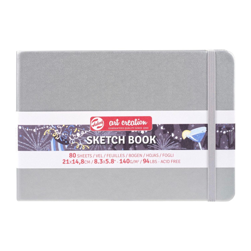 Art book, Art Creation, blok na skicovanie, 15 x 21 cm, shiny silver