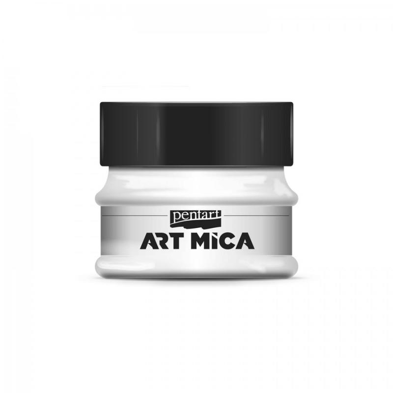 Art Mica, práškový pigment 9 g, perleťová biela