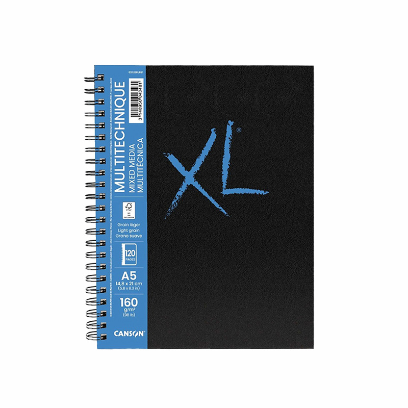 Artbook skicár CANSON Mixed Media CP, A5, 160g, 60 listov