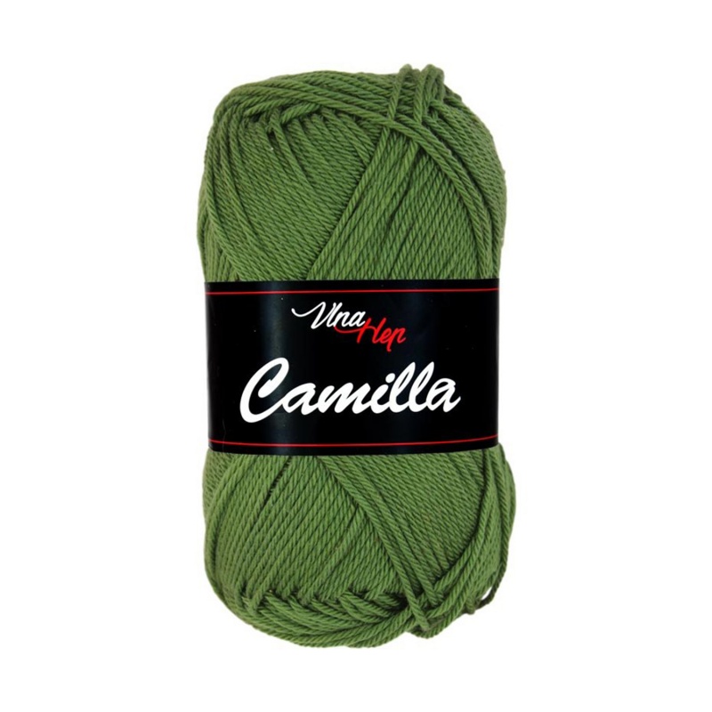 Camilla, 100% bavlnená priadza, 50 g, cca 125 m, 8163 olivová