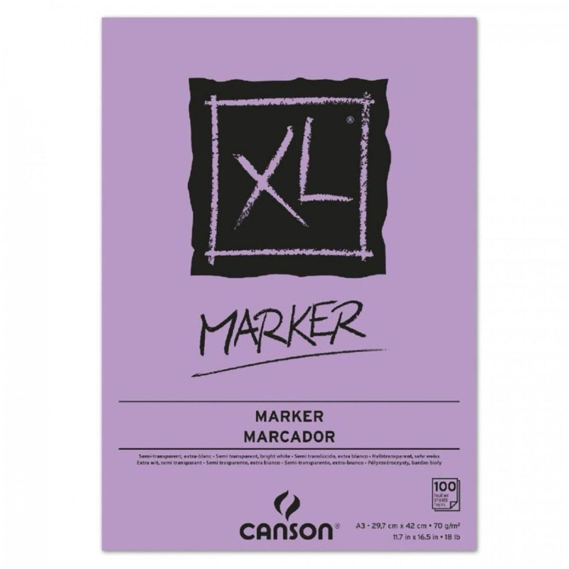 CANSON XL Marker blok, A3 70g/m2, 100 listov