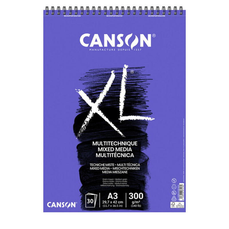CANSON XL Mix media, A3 300g, 30 listov