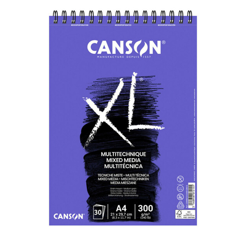 CANSON XL Mix media, A4 300g, 30 listov