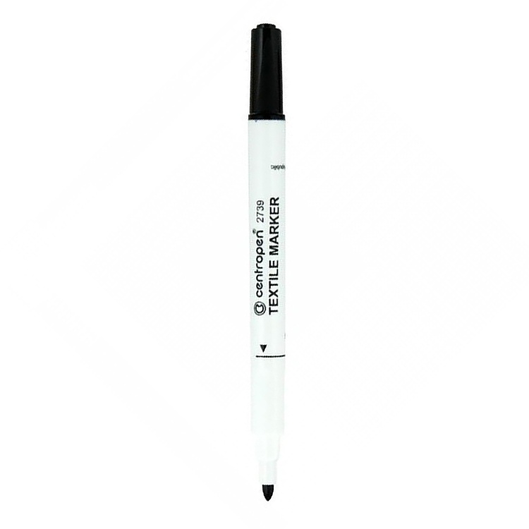 Centropen fixka na textil 2739, 1,8 mm čierna