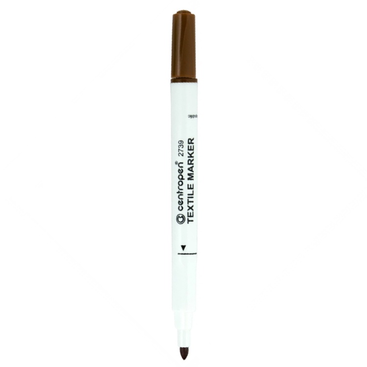 Centropen fixka na textil 2739, 1,8 mm hnedá