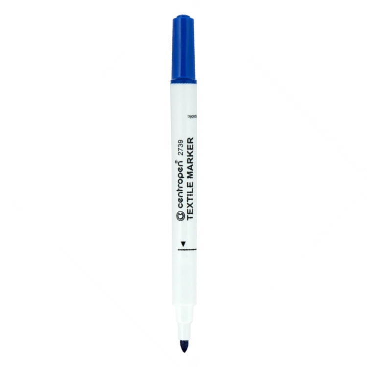 Centropen fixka na textil 2739, 1,8 mm modrá