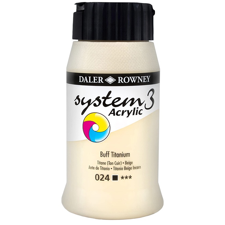 D&R System3 Acrylic 500 ml, Buff titanium