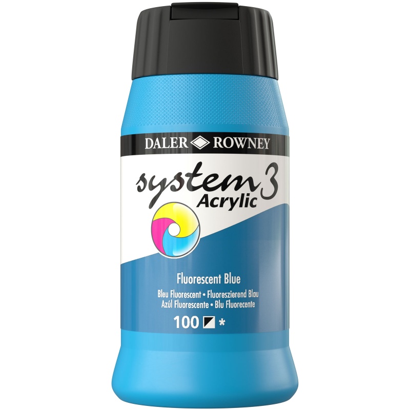 D&R System3 Acrylic 500 ml, Fluorescent Blue