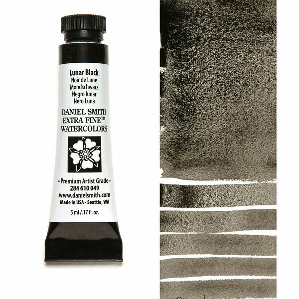 Daniel Smith, akvarelová farba PRIMATEK, 5 ml, 49 Lunar Black