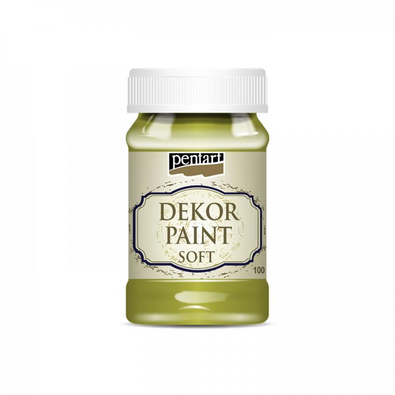 Dekor Paint Soft 100 ml, žltozelená