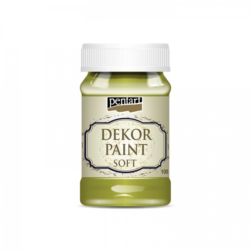 Dekor Paint Soft 100 ml, žltozelená