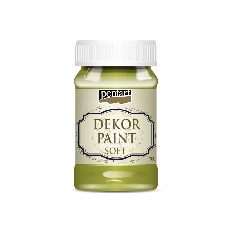 Dekor Paint Soft 100 ml, žltozelená