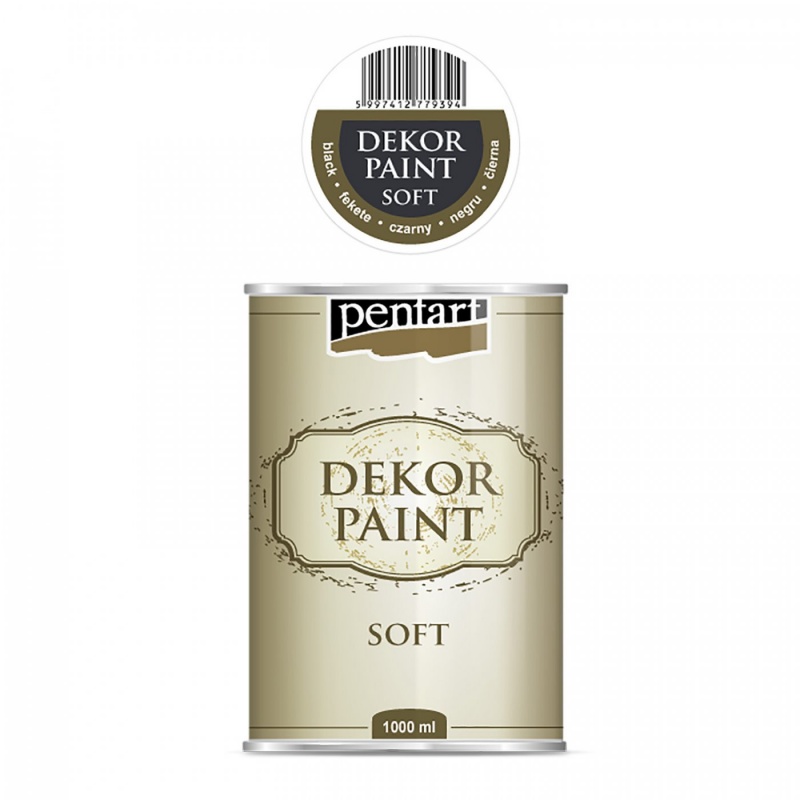 Dekor Paint Soft 1000 ml, čierna