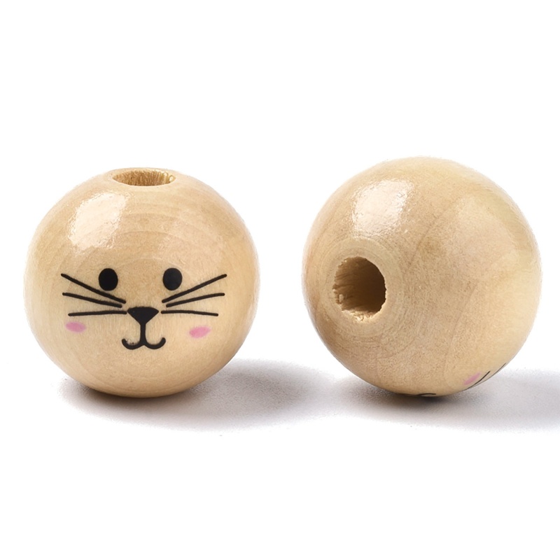 Drevená korálka, zvieratko, 20 mm