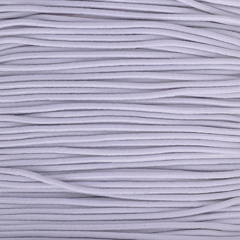 Elastická šnúrka okrúhla, 2 mm, biela