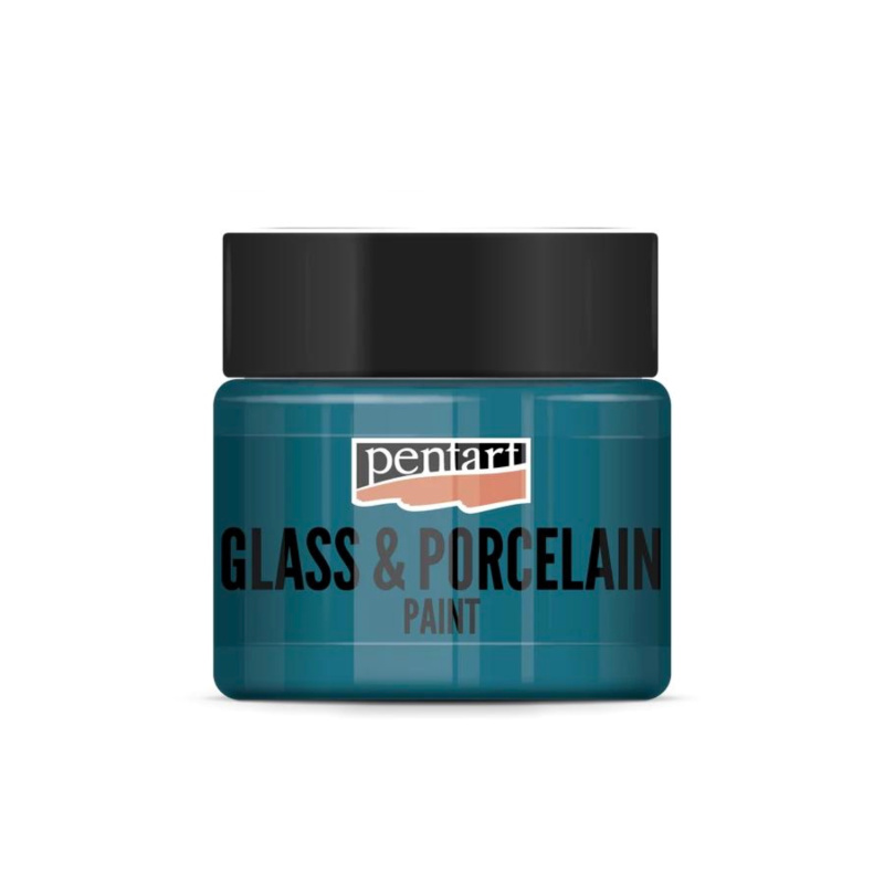 Farba na sklo a porcelán, 30 ml, tyrkysová zelená