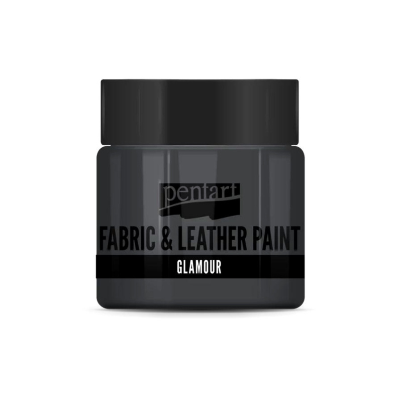 Farba na textil a kožu, glamour, 50 ml, starostrieborná