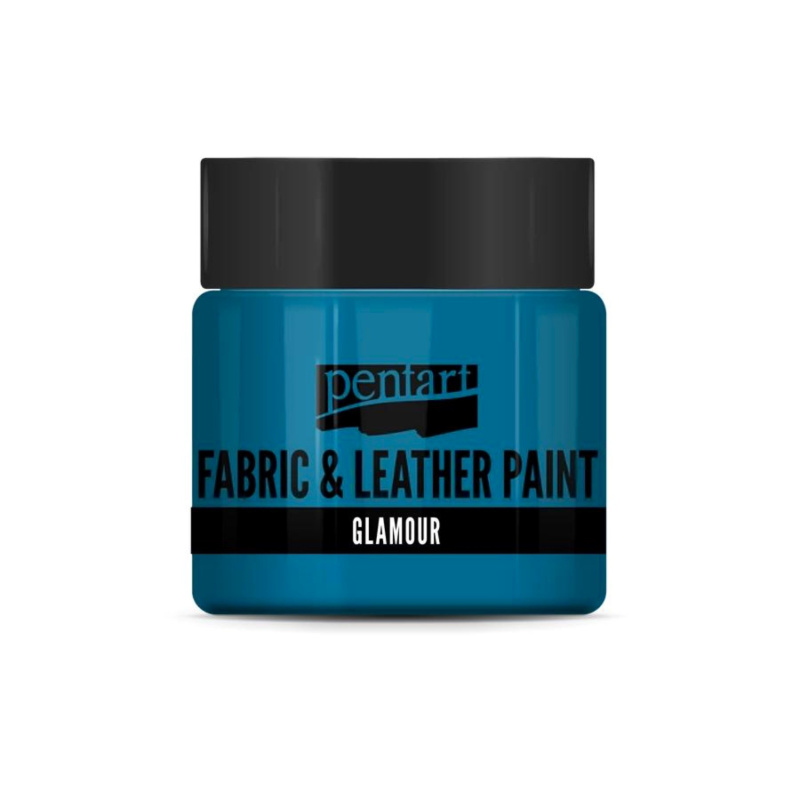 Farba na textil a kožu, glamour, 50 ml, striebornomodrá