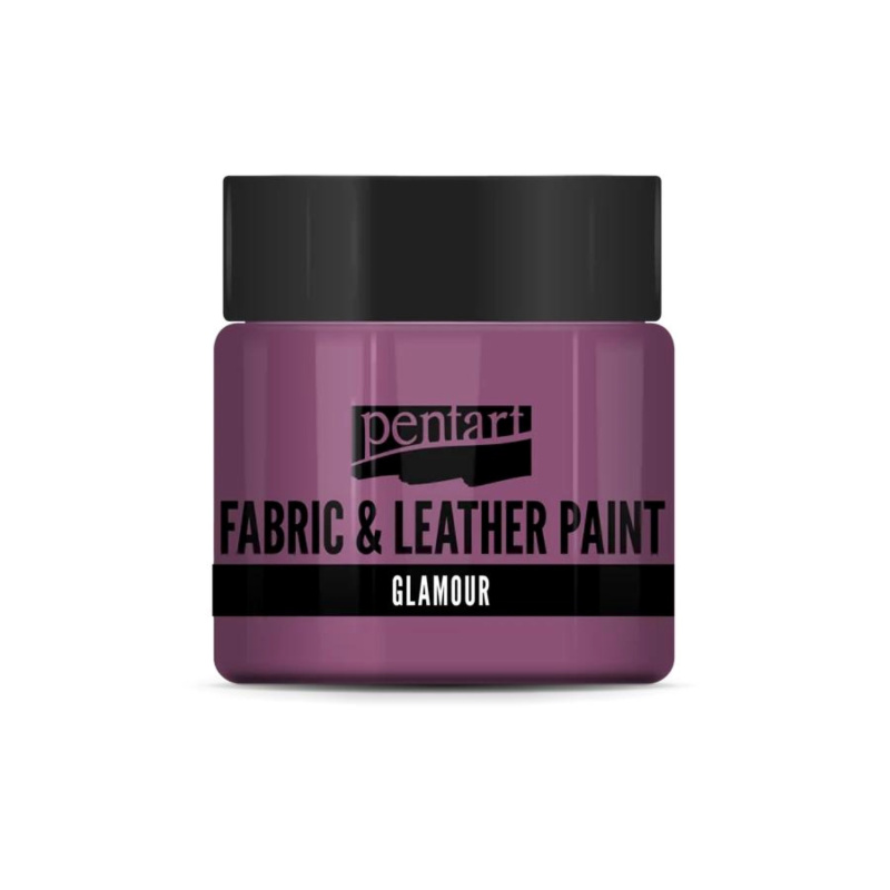 Farba na textil a kožu, glamour, 50 ml, striebornoružová