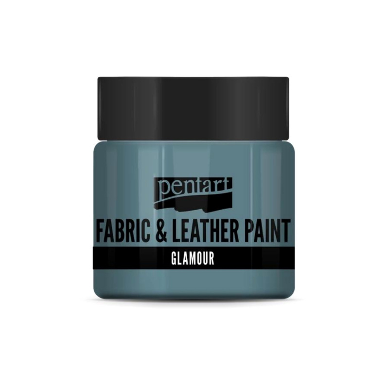 Farba na textil a kožu, glamour, 50 ml, striebornotyrkys