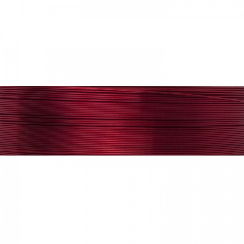 Farebný drôt 0,3 mm, cievka 21 m, červená