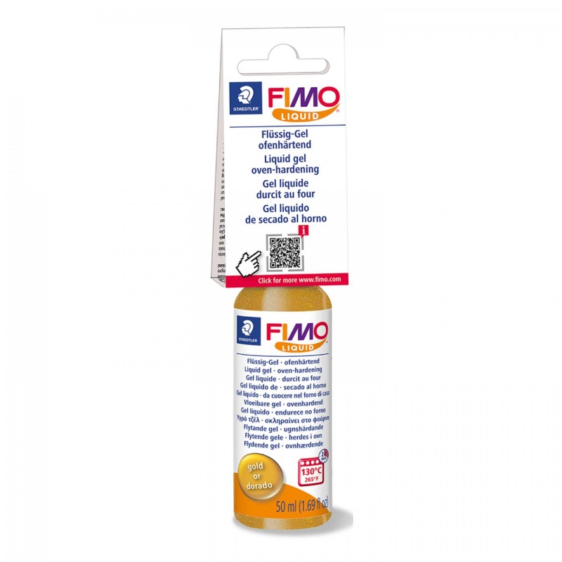 FIMO Liquid Deco Gél 50 ml, tekutý polymér, zlatý