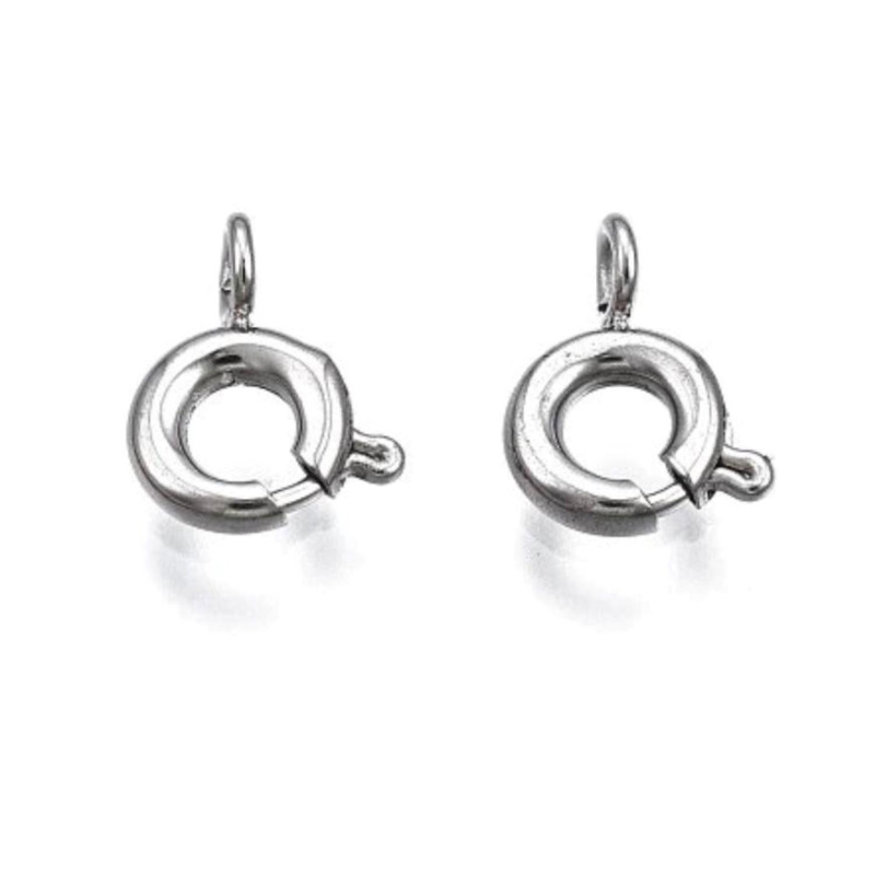 Guľaté zapínanie 8 x 6,5 x 1,5 mm, oceľ, 10 ks