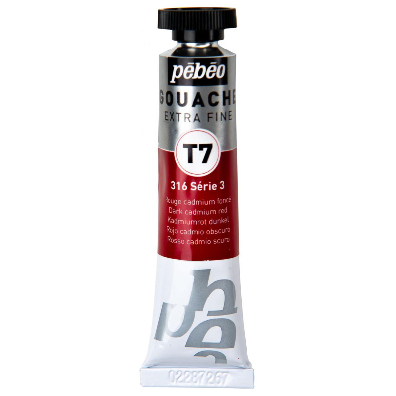 Gvaš T7 extra fine 20 ml, dark cadmium red intense