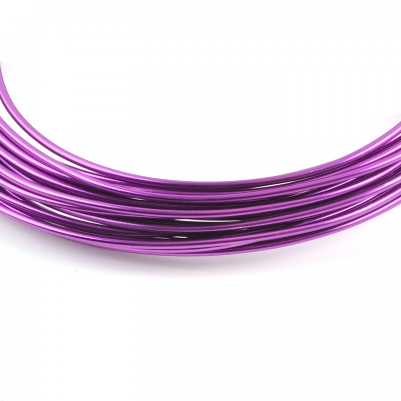 Hliníkový drôt, 2 mm, fialový, 6 m