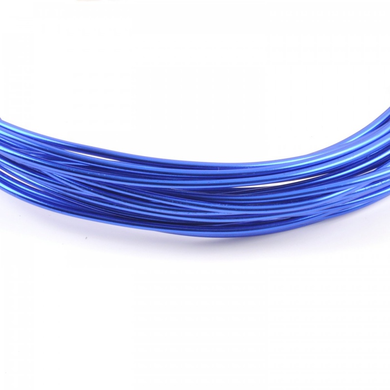 Hliníkový drôt, 2 mm, modrý, 1 m