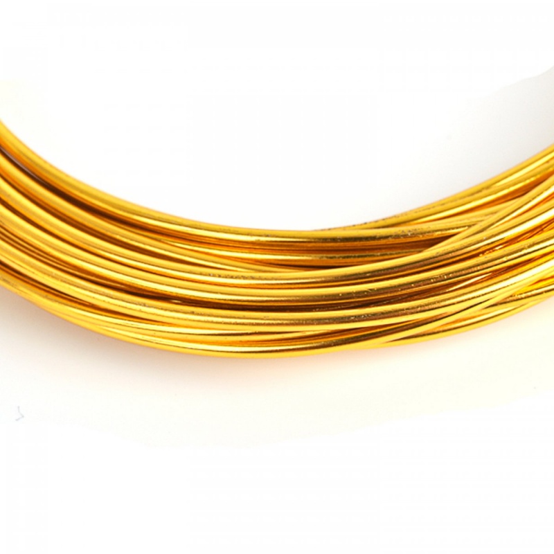 Hliníkový drôt, 2 mm, zlatý, 1 m